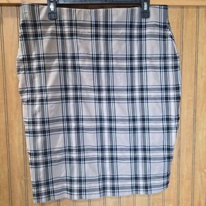 Rachel Zoe Plaid Pencil Skirt Career Wear Business Casual Skirt‎ Size L